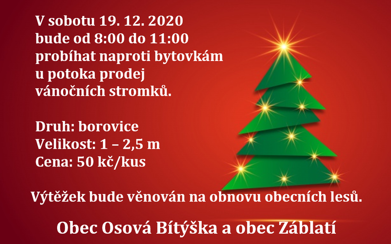 Prodej vánočních stromků 2020