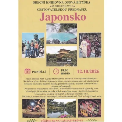 Pozvánka na cestovatelskou přednášku o Japonsku