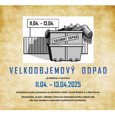 Svoz velkoobjemového odpadu