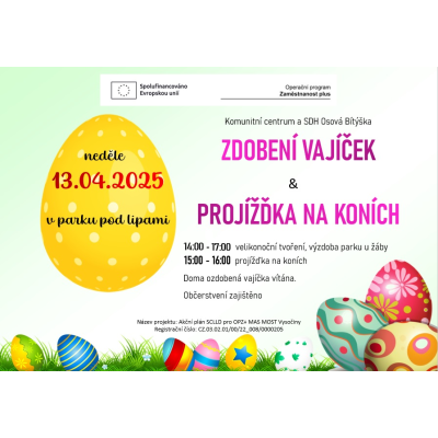 Zdobení vajíček a projížďka na koních