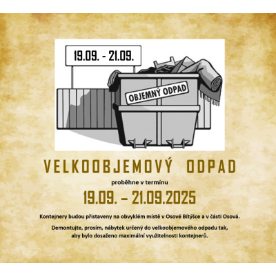 Svoz velkoobjemového odpadu