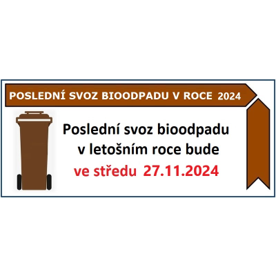Poslední svoz bioodpadu v roce 2024